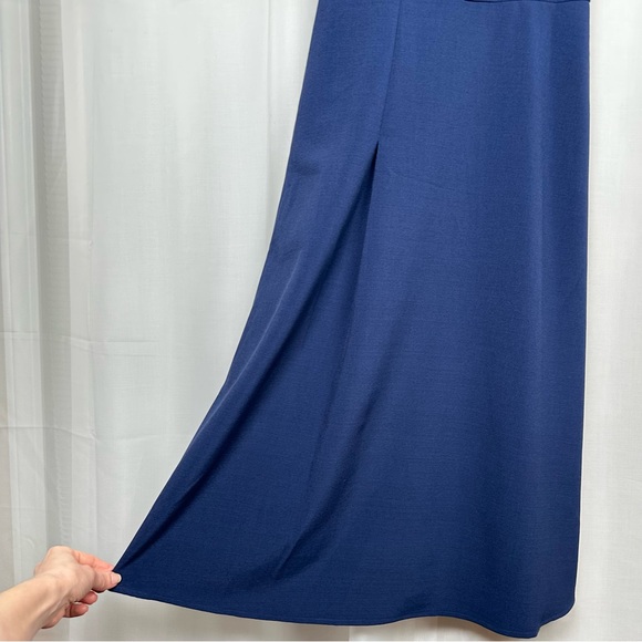 Maggy London Alex Sleeveless Midi Dress Size 4 Blue Event Occasion Party Classy - Picture 3 of 16